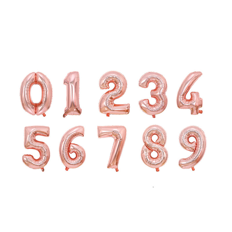 Números de tarjeta individuales Chubby de 32" - Oro rosa